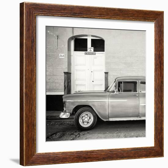 Cuba Fuerte Collection SQ BW - Retro Classic Car Trinidad-Philippe Hugonnard-Framed Photographic Print