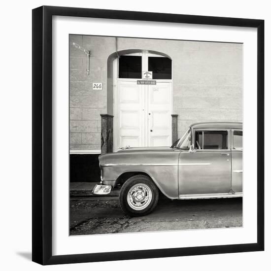 Cuba Fuerte Collection SQ BW - Retro Classic Car Trinidad-Philippe Hugonnard-Framed Photographic Print