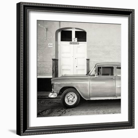 Cuba Fuerte Collection SQ BW - Retro Classic Car Trinidad-Philippe Hugonnard-Framed Photographic Print