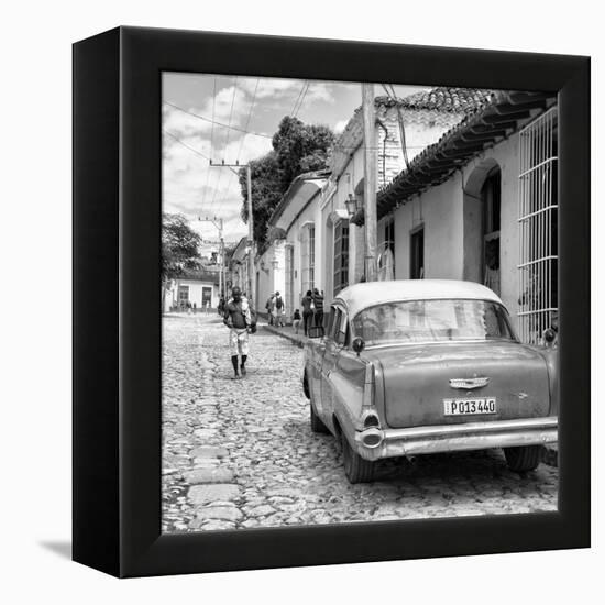 Cuba Fuerte Collection SQ BW - Street Scene Trinidad II-Philippe Hugonnard-Framed Stretched Canvas