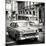 Cuba Fuerte Collection SQ BW - Taxi Cars Havana-Philippe Hugonnard-Mounted Photographic Print