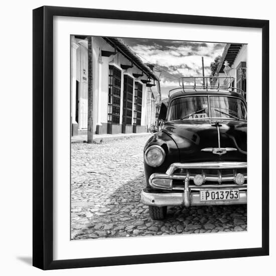 Cuba Fuerte Collection SQ BW - Taxi in Trinidad II-Philippe Hugonnard-Framed Photographic Print