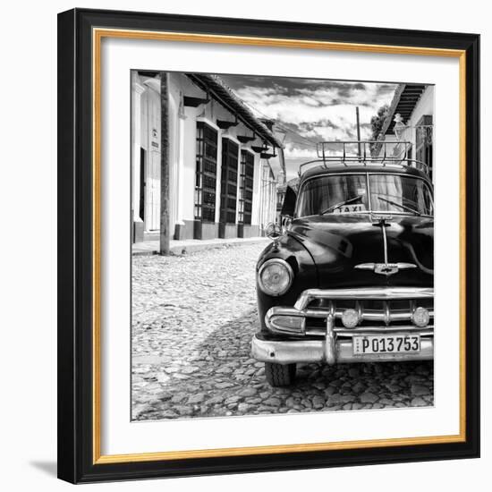 Cuba Fuerte Collection SQ BW - Taxi in Trinidad II-Philippe Hugonnard-Framed Photographic Print