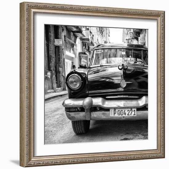 Cuba Fuerte Collection SQ BW - Taxi of Havana II-Philippe Hugonnard-Framed Photographic Print