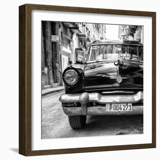 Cuba Fuerte Collection SQ BW - Taxi of Havana II-Philippe Hugonnard-Framed Photographic Print