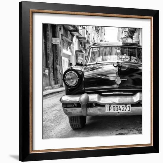 Cuba Fuerte Collection SQ BW - Taxi of Havana II-Philippe Hugonnard-Framed Photographic Print