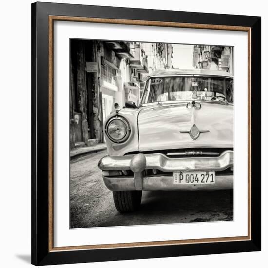 Cuba Fuerte Collection SQ BW - Taxi of Havana-Philippe Hugonnard-Framed Photographic Print