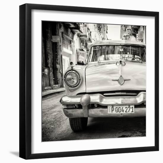 Cuba Fuerte Collection SQ BW - Taxi of Havana-Philippe Hugonnard-Framed Photographic Print