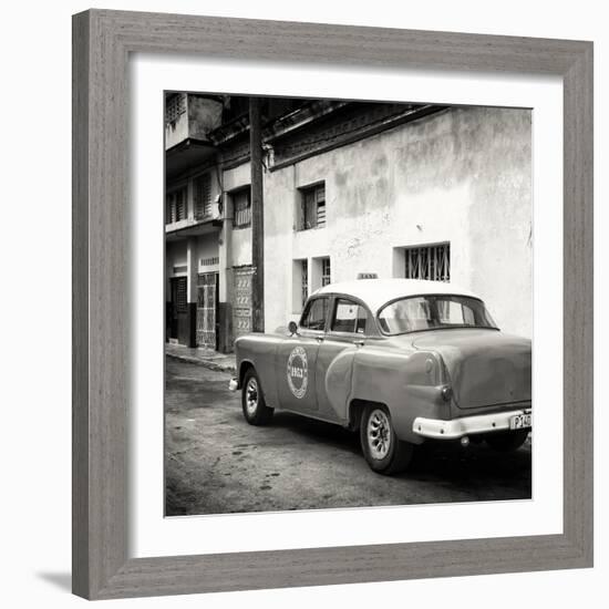 Cuba Fuerte Collection SQ BW - Taxi Pontiac 1953-Philippe Hugonnard-Framed Photographic Print