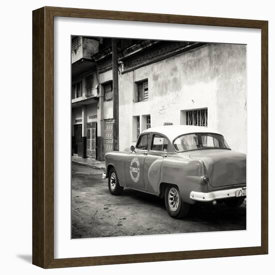 Cuba Fuerte Collection SQ BW - Taxi Pontiac 1953-Philippe Hugonnard-Framed Photographic Print