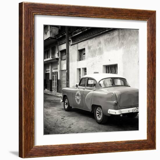 Cuba Fuerte Collection SQ BW - Taxi Pontiac 1953-Philippe Hugonnard-Framed Photographic Print