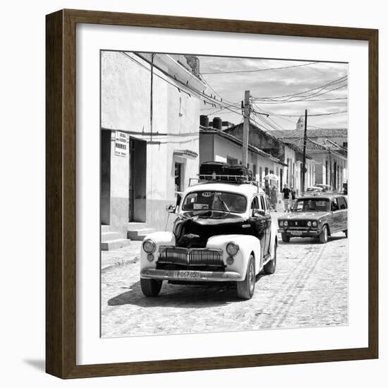 Cuba Fuerte Collection SQ BW - Taxis in Trinidad II-Philippe Hugonnard-Framed Photographic Print