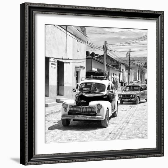 Cuba Fuerte Collection SQ BW - Taxis in Trinidad II-Philippe Hugonnard-Framed Photographic Print