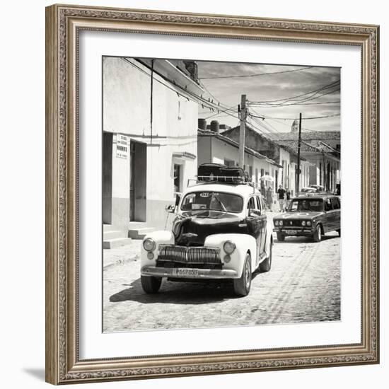 Cuba Fuerte Collection SQ BW - Taxis in Trinidad-Philippe Hugonnard-Framed Photographic Print