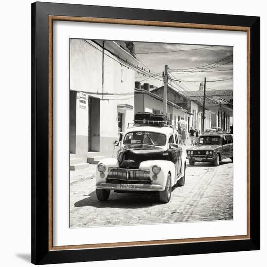 Cuba Fuerte Collection SQ BW - Taxis in Trinidad-Philippe Hugonnard-Framed Photographic Print