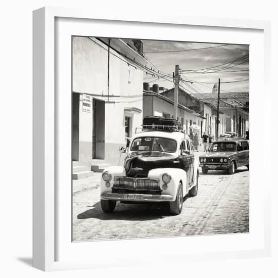 Cuba Fuerte Collection SQ BW - Taxis in Trinidad-Philippe Hugonnard-Framed Photographic Print