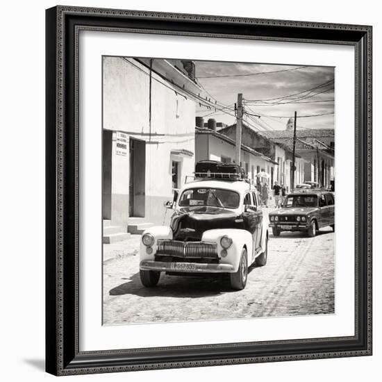 Cuba Fuerte Collection SQ BW - Taxis in Trinidad-Philippe Hugonnard-Framed Photographic Print