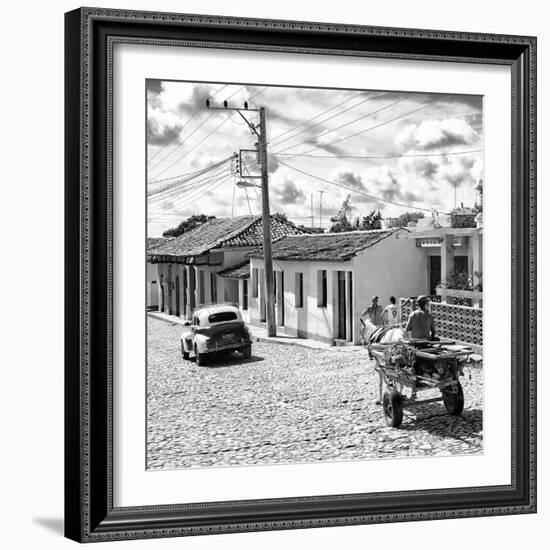 Cuba Fuerte Collection SQ BW - Trinidad Street Scene III-Philippe Hugonnard-Framed Photographic Print
