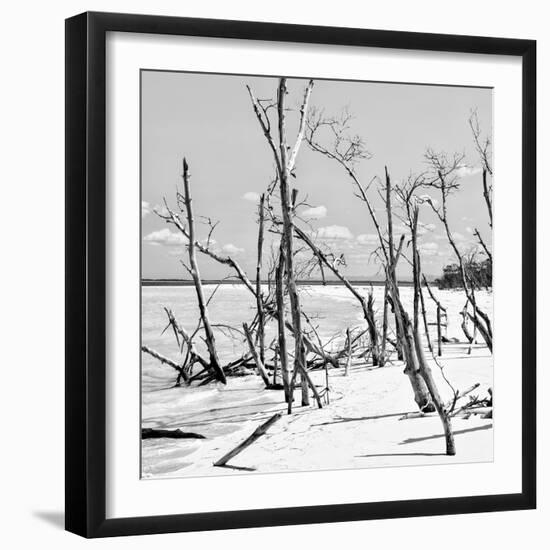 Cuba Fuerte Collection SQ BW - Tropical Wild Beach II-Philippe Hugonnard-Framed Photographic Print