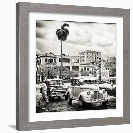 Cuba Fuerte Collection SQ BW - Urban Scene in Havana-Philippe Hugonnard-Framed Photographic Print