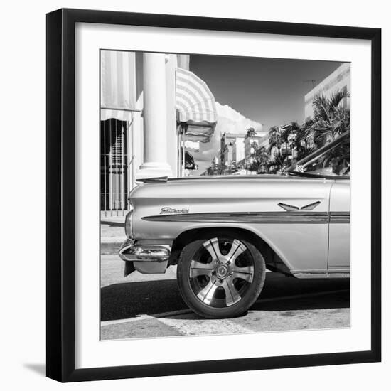 Cuba Fuerte Collection SQ BW - Vintage Car II-Philippe Hugonnard-Framed Photographic Print