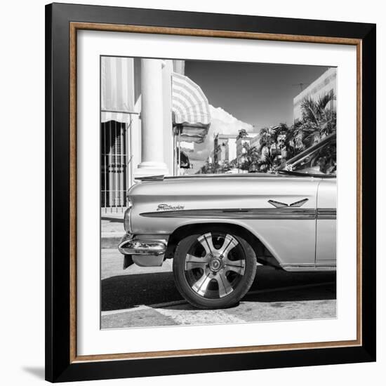 Cuba Fuerte Collection SQ BW - Vintage Car II-Philippe Hugonnard-Framed Photographic Print