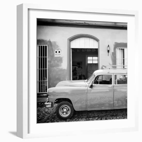 Cuba Fuerte Collection SQ BW - Vintage Car Trinidad-Philippe Hugonnard-Framed Photographic Print