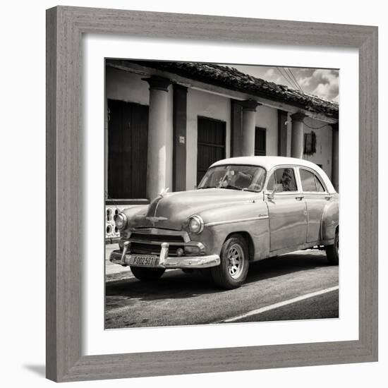 Cuba Fuerte Collection SQ BW - Vintage Car-Philippe Hugonnard-Framed Photographic Print