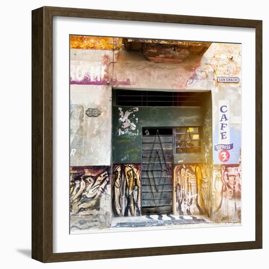 Cuba Fuerte Collection SQ - Cafe Express Havana-Philippe Hugonnard-Framed Photographic Print