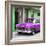 Cuba Fuerte Collection SQ - Classic American Purple Car in Havana-Philippe Hugonnard-Framed Photographic Print