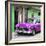 Cuba Fuerte Collection SQ - Classic American Purple Car in Havana-Philippe Hugonnard-Framed Photographic Print