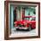 Cuba Fuerte Collection SQ - Classic American Red Car in Havana-Philippe Hugonnard-Framed Photographic Print