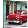 Cuba Fuerte Collection SQ - Classic American Red Car in Havana-Philippe Hugonnard-Mounted Photographic Print