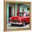 Cuba Fuerte Collection SQ - Classic American Red Car in Havana-Philippe Hugonnard-Framed Stretched Canvas