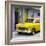 Cuba Fuerte Collection SQ - Classic American Yellow Car in Havana-Philippe Hugonnard-Framed Photographic Print