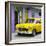 Cuba Fuerte Collection SQ - Classic American Yellow Car in Havana-Philippe Hugonnard-Framed Photographic Print