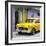 Cuba Fuerte Collection SQ - Classic American Yellow Car in Havana-Philippe Hugonnard-Framed Photographic Print