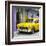 Cuba Fuerte Collection SQ - Classic American Yellow Car in Havana-Philippe Hugonnard-Framed Photographic Print