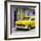 Cuba Fuerte Collection SQ - Classic American Yellow Car in Havana-Philippe Hugonnard-Framed Photographic Print