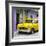 Cuba Fuerte Collection SQ - Classic American Yellow Car in Havana-Philippe Hugonnard-Framed Photographic Print