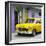 Cuba Fuerte Collection SQ - Classic American Yellow Car in Havana-Philippe Hugonnard-Framed Photographic Print