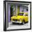 Cuba Fuerte Collection SQ - Classic American Yellow Car in Havana-Philippe Hugonnard-Framed Photographic Print