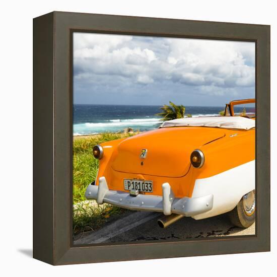 Cuba Fuerte Collection SQ - Classic Orange Car Cabriolet-Philippe Hugonnard-Framed Stretched Canvas