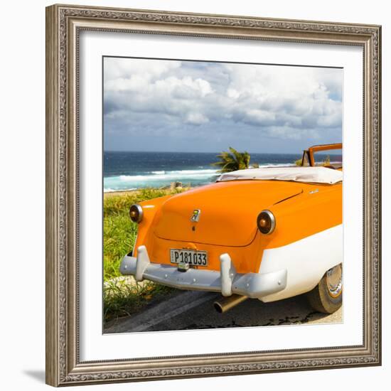 Cuba Fuerte Collection SQ - Classic Orange Car Cabriolet-Philippe Hugonnard-Framed Photographic Print