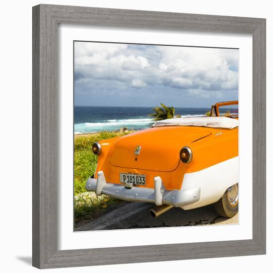 Cuba Fuerte Collection SQ - Classic Orange Car Cabriolet-Philippe Hugonnard-Framed Photographic Print