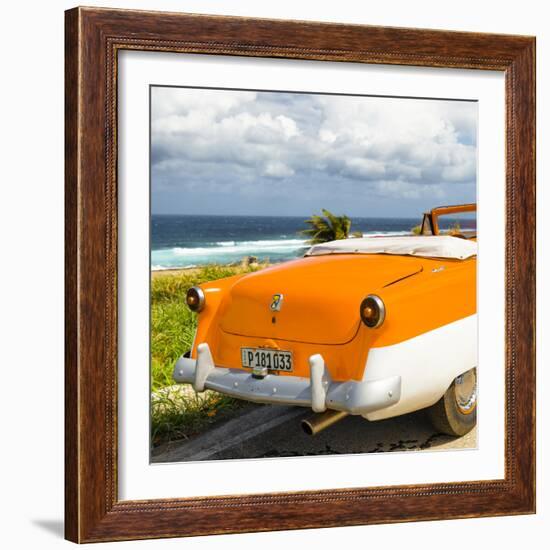 Cuba Fuerte Collection SQ - Classic Orange Car Cabriolet-Philippe Hugonnard-Framed Photographic Print