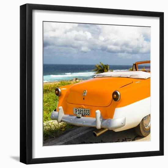 Cuba Fuerte Collection SQ - Classic Orange Car Cabriolet-Philippe Hugonnard-Framed Photographic Print