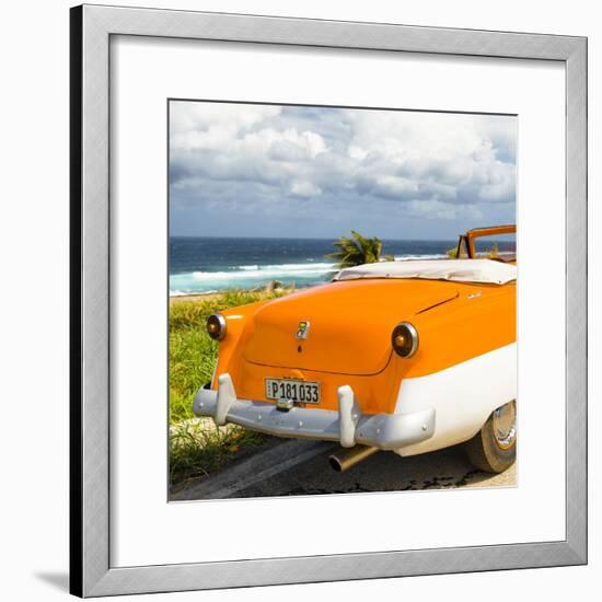 Cuba Fuerte Collection SQ - Classic Orange Car Cabriolet-Philippe Hugonnard-Framed Photographic Print