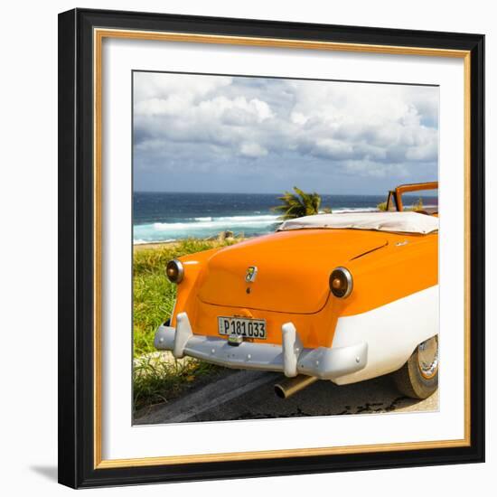 Cuba Fuerte Collection SQ - Classic Orange Car Cabriolet-Philippe Hugonnard-Framed Photographic Print