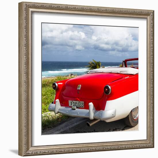 Cuba Fuerte Collection SQ - Classic Red Car Cabriolet-Philippe Hugonnard-Framed Photographic Print